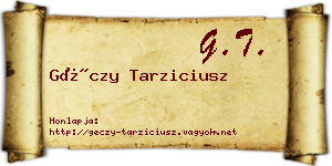 Géczy Tarziciusz névjegykártya